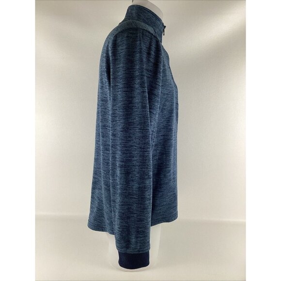 Under Armour Loose ColdGear Half Zip Fleece Sweater Pullover Mens Large Blue - Picture 7 of 10